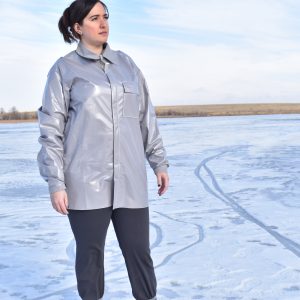 woman in vapor barrier